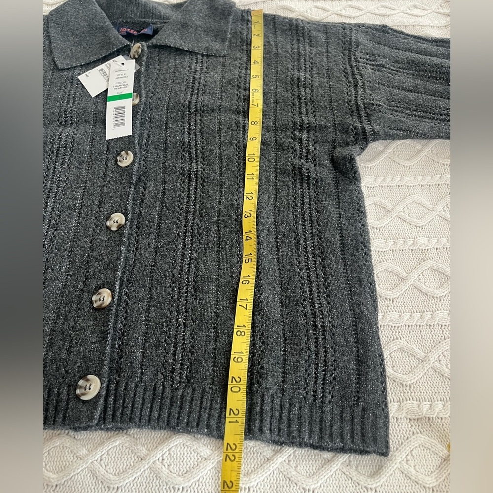 Joseph A. Medium Gray Button-Up Cardigan Women’s Size Large - Picture 9 of 16